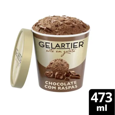 Sorvete Gelartier Chocolate com Raspas 437ml