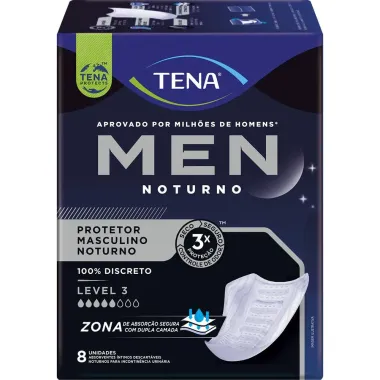 Absorvente Protetor Masculino Tena Men Level 3 Noturno 8 Unidades_1