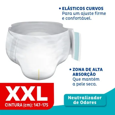 Fralda Geriátrica Tena Plus Size Care XXL 8 Unidades