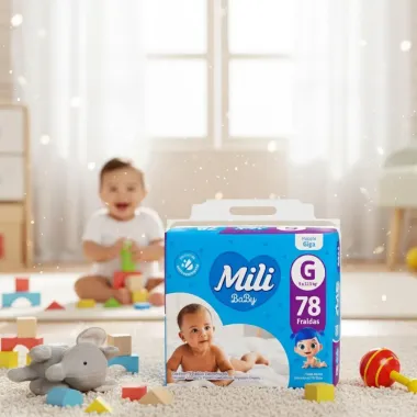 Fralda Mili Baby Tamanho G Pacote Giga 78 Unidades Descartáveis
