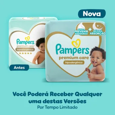Fralda Pampers Premium Care Jumbo Tamanho XXXG 52 Unidades Descartáveis