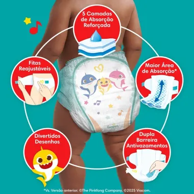 Fralda Pampers Supersequinha Tamanho M 90 Unidades Descart&aacute;veis