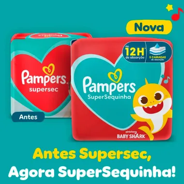 Fralda Pampers Supersec Tamanho G 80 Unidades Descartáveis
