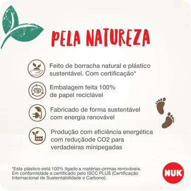 Chupeta Nuk For Nature 6 a18 Meses com 2 Unidades
