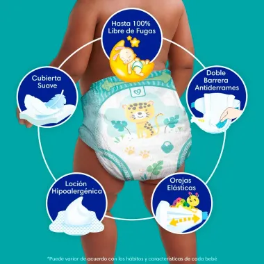 Fralda Pampers Confort Sec Tamanho P 72 Unidades Descart&aacute;veis