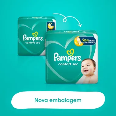 Fralda Pampers Confort Sec Tamanho XXXG 44 Unidades Descartáveis