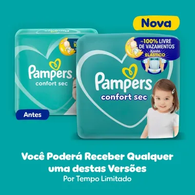 Fralda Pampers Confort Sec Tamanho XXXG 44 Unidades Descart&aacute;veis
