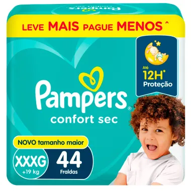 Fralda Pampers Confort Sec  XXXG