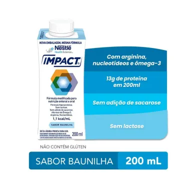 Impact Nutri&ccedil;&atilde;o Enteral e Oral Baunilha 200ml