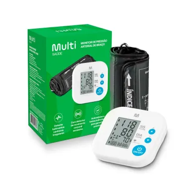 Monitor de Press&atilde;o Arterial Multilaser Digital de Bra&ccedil;o Branco HC090