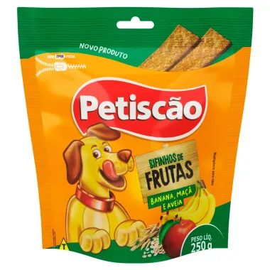 Bifinhos de Frutas Petiscão Banana Maçã e Aveia Frente