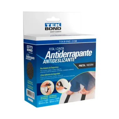 Fita Antiderrapante Tekbond 50mm x 5m Preta 1 Unidade - 1