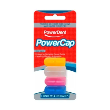 Protetor de Cerdas para Escova PowerDent PowerCap Cores Sortidas 4 Unidades