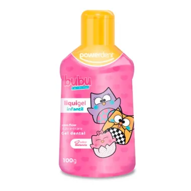 Creme Dental Powerdent Bubu Liquigel Infantil Bubu Melancia 100g