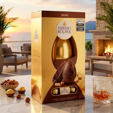 Ovo de P&aacute;scoa Ferrero Rocher Dark Amargo 137,5g