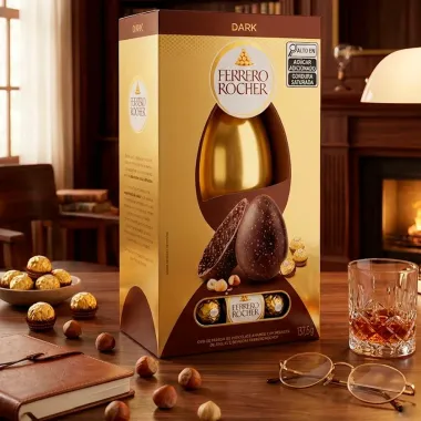 Ovo de P&aacute;scoa Ferrero Rocher Dark Amargo 137,5g