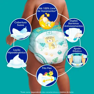Fralda Pampers Confort Sec Tamanho XXXG 74 Fraldas
