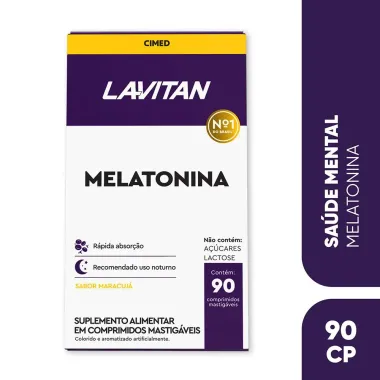 Lavitan Melatonina Sabor Maracujá com 90 Comprimidos Mastigáveis
