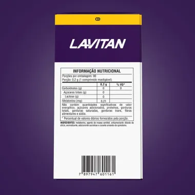 Lavitan Melatonina Sabor Maracujá com 90 Comprimidos Mastigáveis