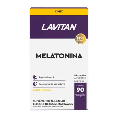 Lavitan Melatonina Sabor Maracujá com 90 Comprimidos Mastigáveis