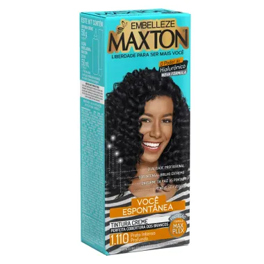 Tintura Creme Maxton Cor Preto Intenso Profundo 1.110