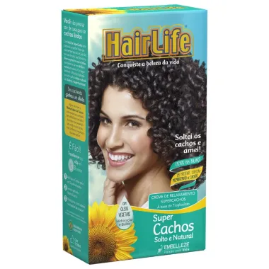 Creme de Relaxamento Hair Life Super Cachos Solto e Natural