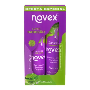 Kit Shampoo e Condicionador Novex Super Babosão