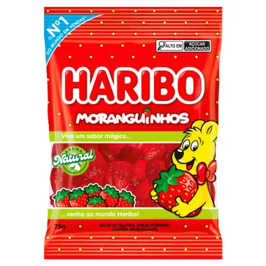 Bala Haribo Moranguinhos 75g