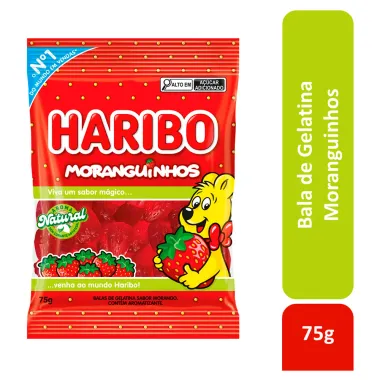 Bala Haribo Moranguinhos 75g