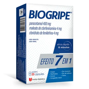 Biogripe 400mg + 4mg + 4mg 20 Cápsulas duras