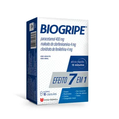 Biogripe 400mg + 4mg + 4mg 10 Cápsulas duras