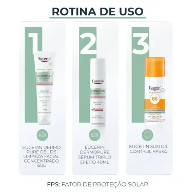 Eucerin DermoPure Oil Control Gel de Limpeza Concentrado Peles Oleosas e Acneicas 150g