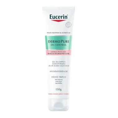 Eucerin DermoPure Oil Control Gel de Limpeza Concentrado Peles Oleosas e Acneicas 150g