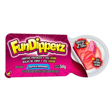 Bala de Goma FunDipperz com Gel Ácido Sabores Sortidos 54g