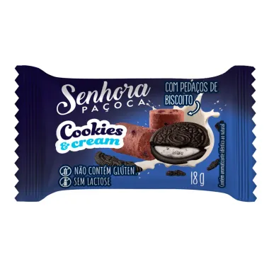 Paçoca Senhora Paçoca Cookies & Cream 18g