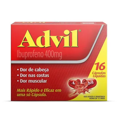 Advil 400mg com 16 Cápsulas Líquidas