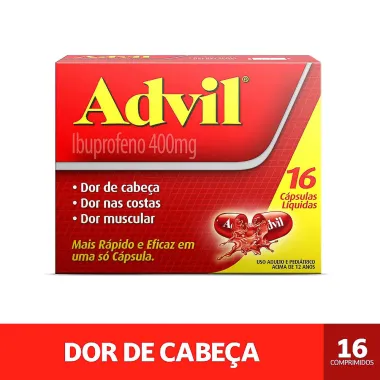 Advil 400mg com 16 Cápsulas Líquidas
