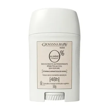 Desodorante Giovanna Baby Neutral 0% Alum&iacute;nio e &Aacute;lcool 48h Stick 50g