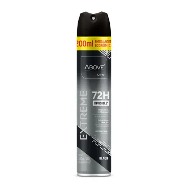 Desodorante Above Men Extreme Invisible Black 72h 200ml Frasco