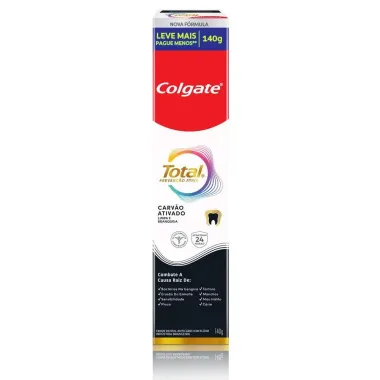 Creme Dental Colgate Total Preven&ccedil;&atilde;o Ativa Carv&atilde;o Ativado 140g