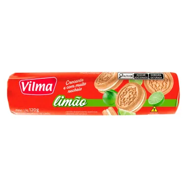 Biscoito Recheado Vilma Sabor Limão 120g_1