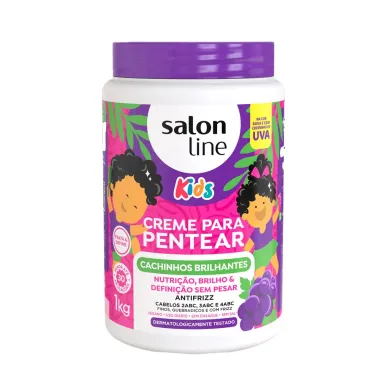 Creme para Pentear Salon Line Kids Cachinhos Brilhantes Uva 1kg