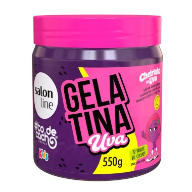 Gelatina Salon Line To de Cachos Kids Cheirinho de Uva 550g