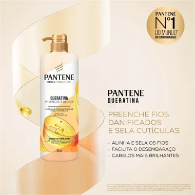 Condicionador Pantene Queratina Preenche e Blinda 510ml