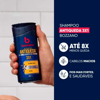 Shampoo Bozzano Antiqueda 3 x 1 Cafeína 200ml_3