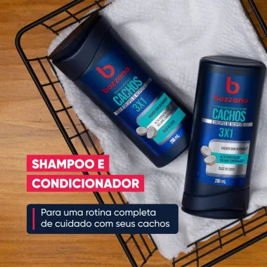 Shampoo Bozzano Cachos e Crespos 3 x 1 Óleo de Coco 200ml