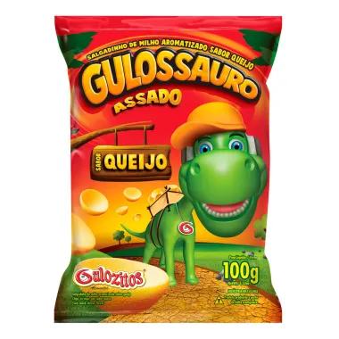 Salgadinho Gulossauro Assado Sabor Queijo 100g Pacote