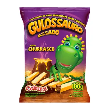 Salgadinho Gulossauro Assado Sabor Churrasco 100g_1