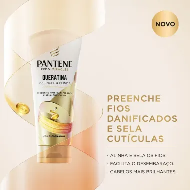Shampoo 300ml e Condicionador 150ml Pantene Queratina