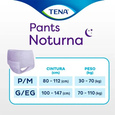 Roupa Íntima Tena Pants Noturna P/M Embalagem Econômica 32 unidades